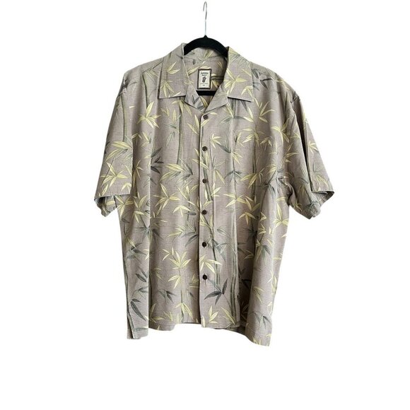 Jamaica Jaxx XXL Mens Hawaiian Print Silk Short Sleeve Button-Down Shirt - Picture 1 of 7